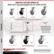 Service Caster 5 Inch Rubber on Steel Caster Set with Roller Bearings and Swivel Locks SCC SCC-35S520-RSR-BSL-4 - alternate 6